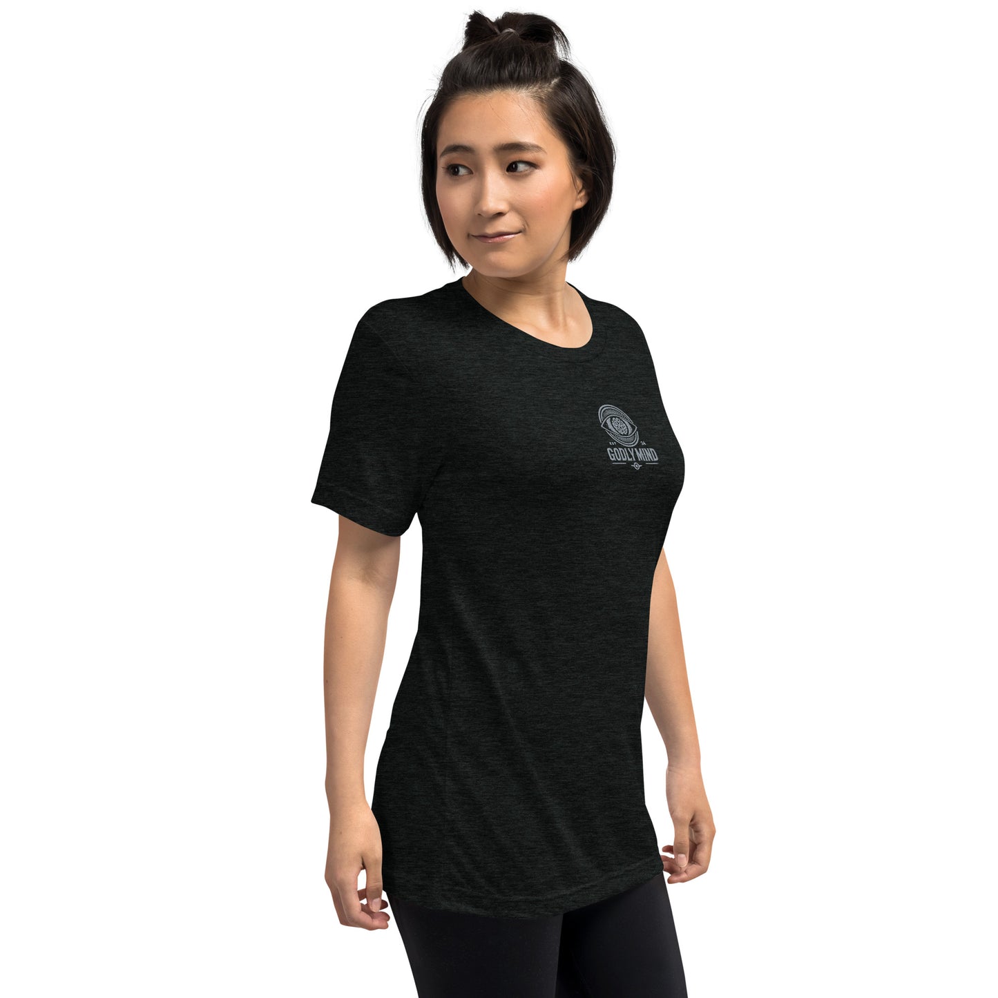 Godly Mind Embroidery Short Sleeve T-shirt - Fear Over Faith