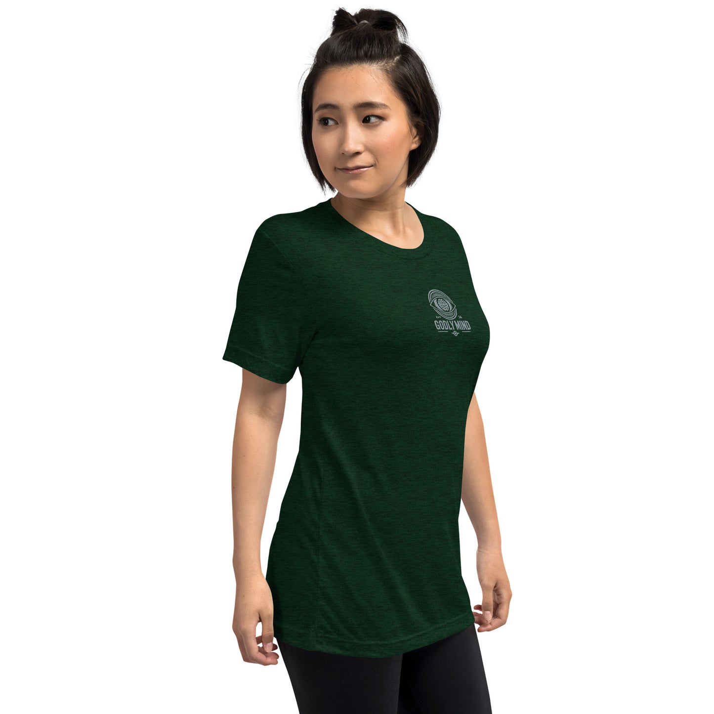 Godly Mind Embroidery Short Sleeve T-shirt - Fear Over Faith