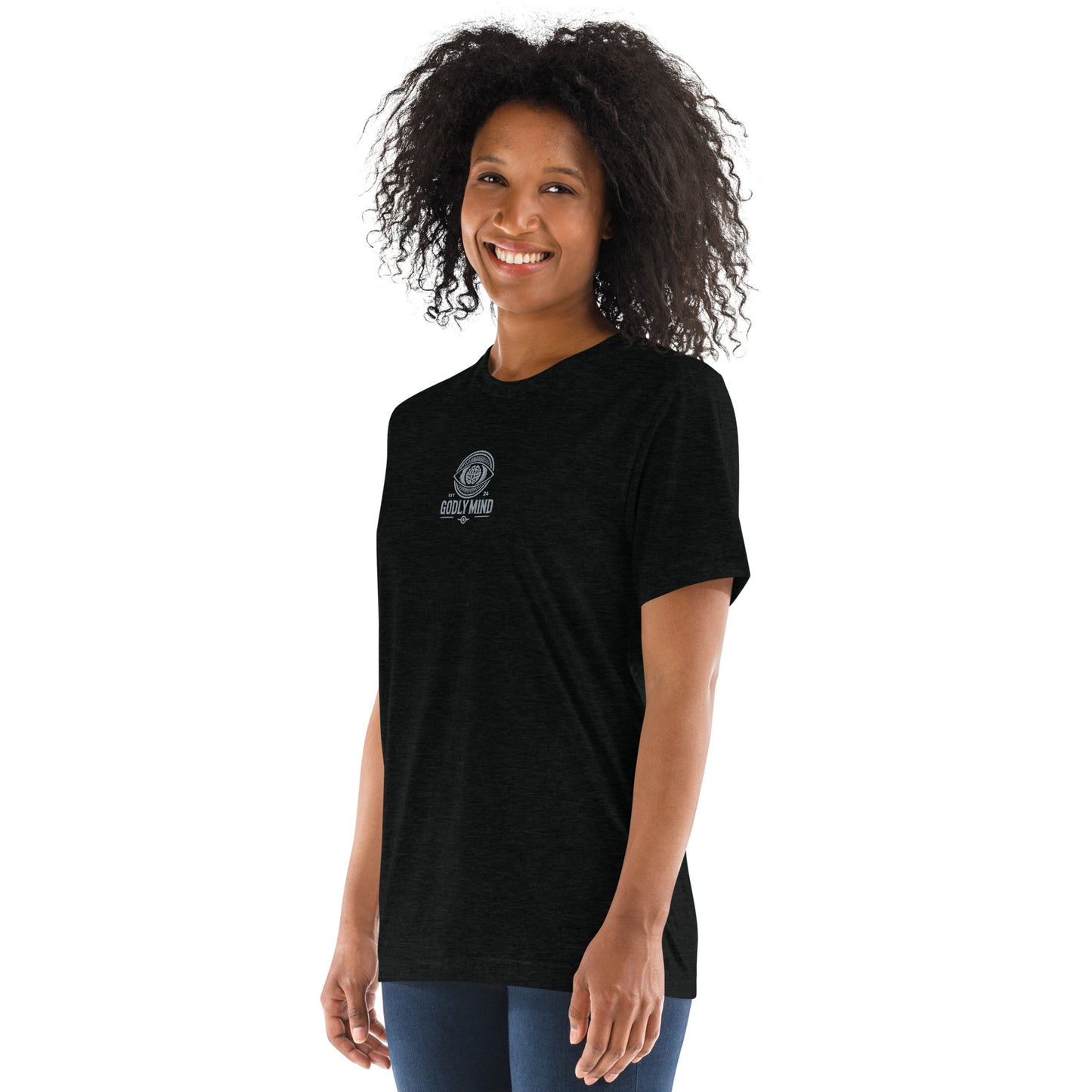 Godly Mind Embroidery Short Sleeve T-shirt - Fear Over Faith