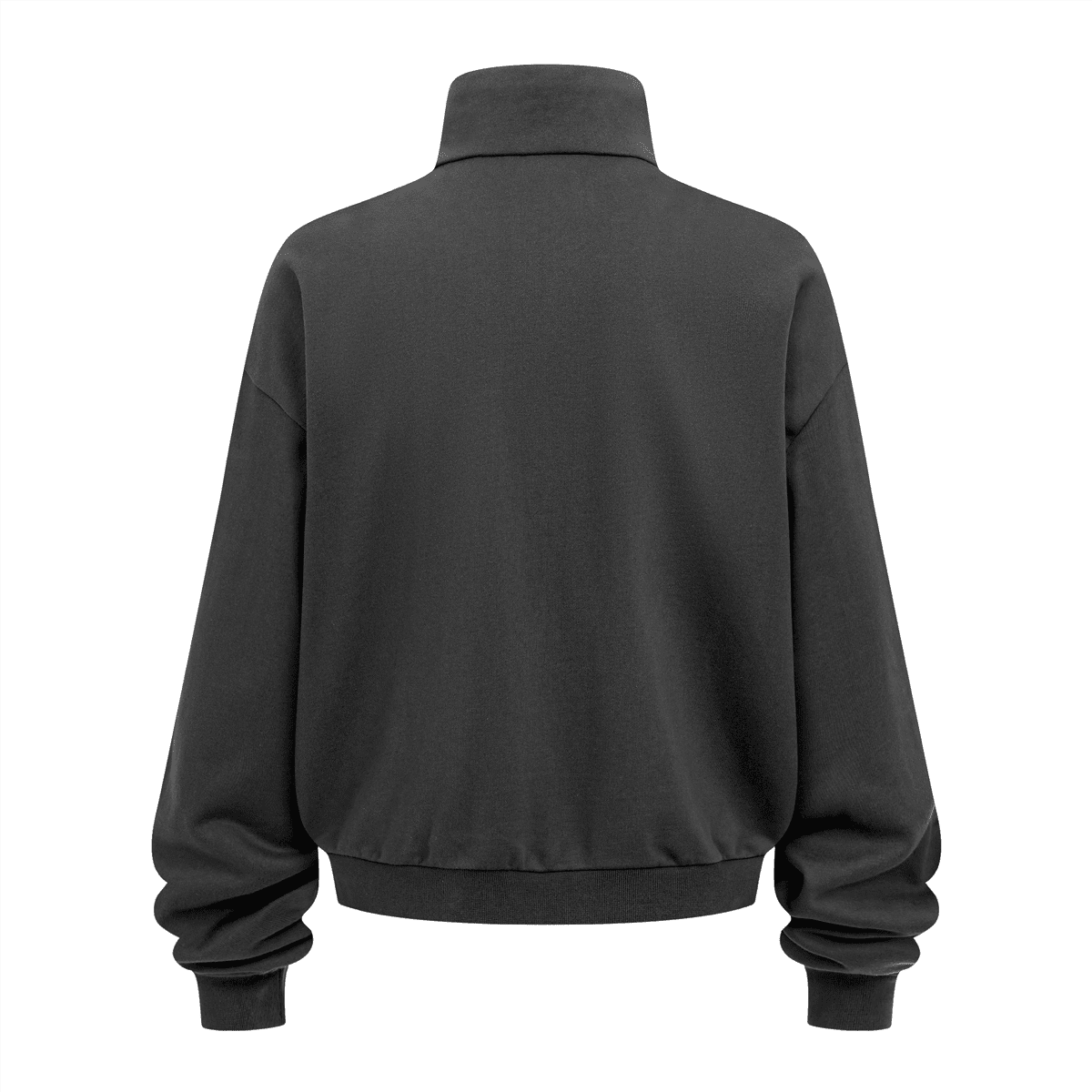 Unisex Brushed Stand-collar Zip-up Track Jacket