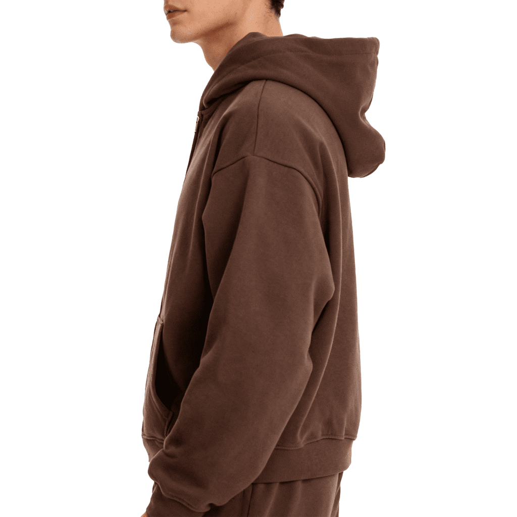 Unisex Cropped Oversized Zip-up Hoodie