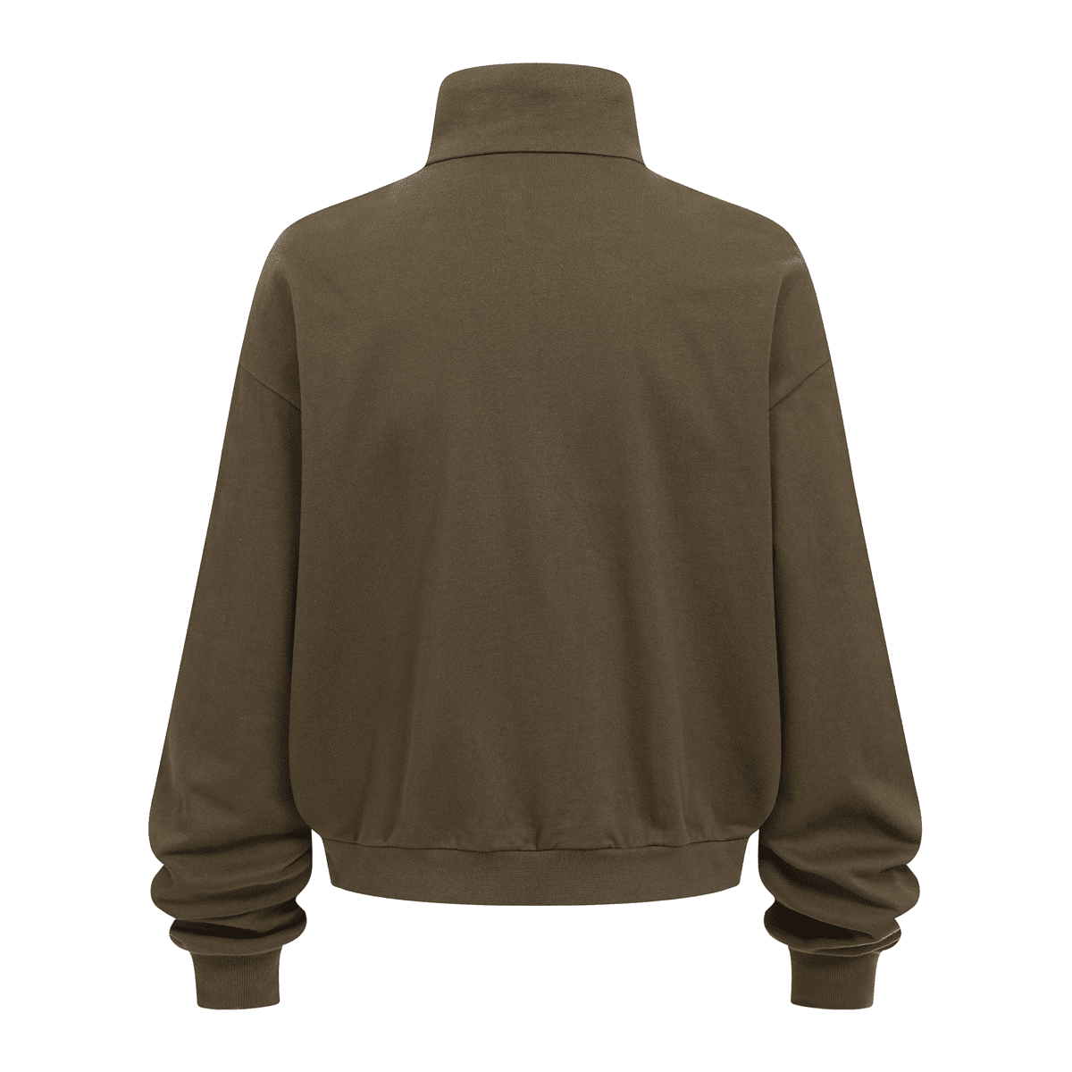 Unisex Brushed Stand-collar Zip-up Track Jacket