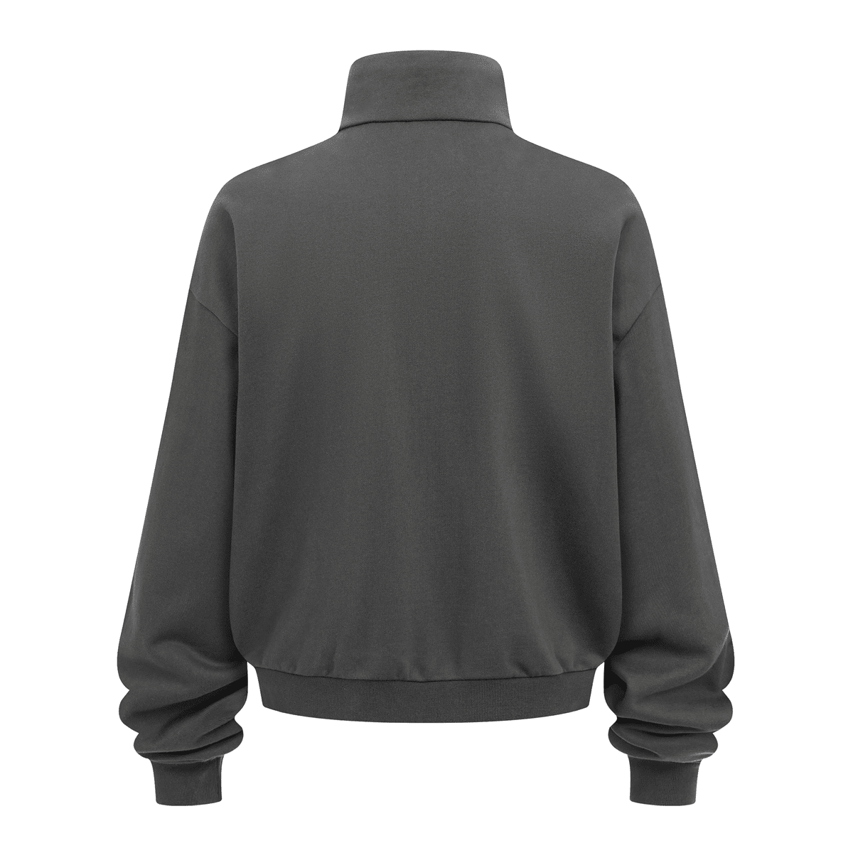 Unisex Brushed Stand-collar Zip-up Track Jacket