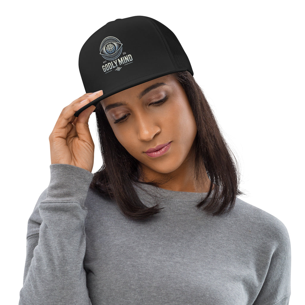 Godly Mind Classic Trucker Cap Embroidery Logo