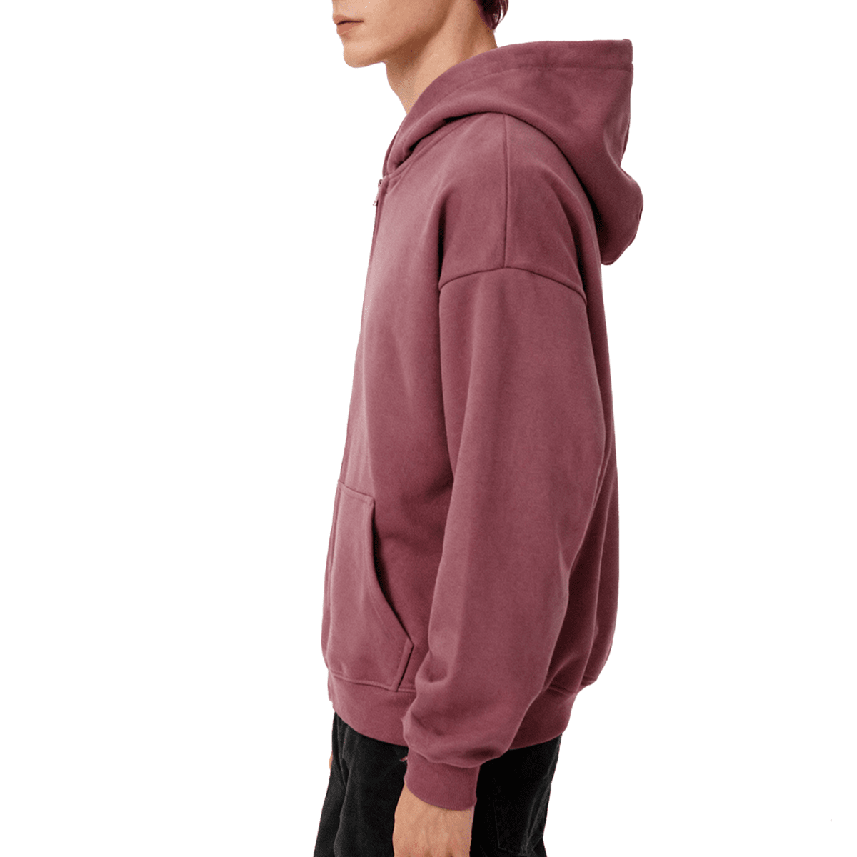 Unisex Cropped Oversized Zip-up Hoodie