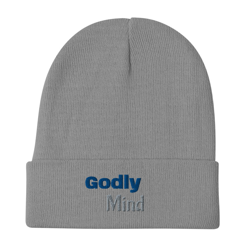 Godly Mind Text Embroidered Beanie