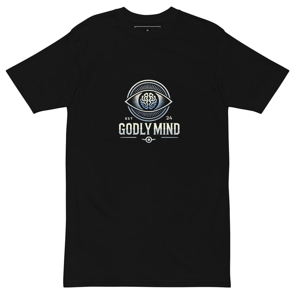 Godly Mind Men’s Premium Heavyweight Tee - Chest Logo
