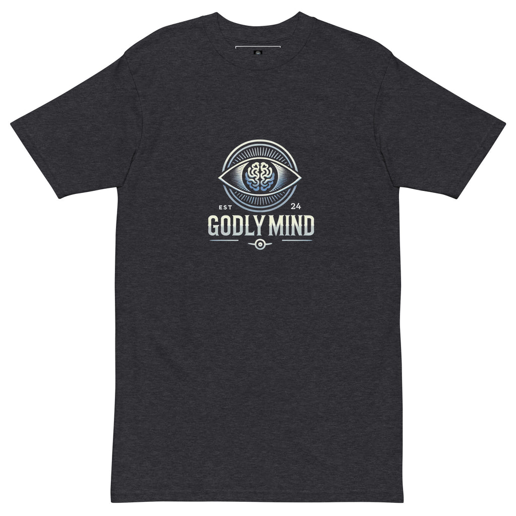 Godly Mind Men’s Premium Heavyweight Tee - Chest Logo
