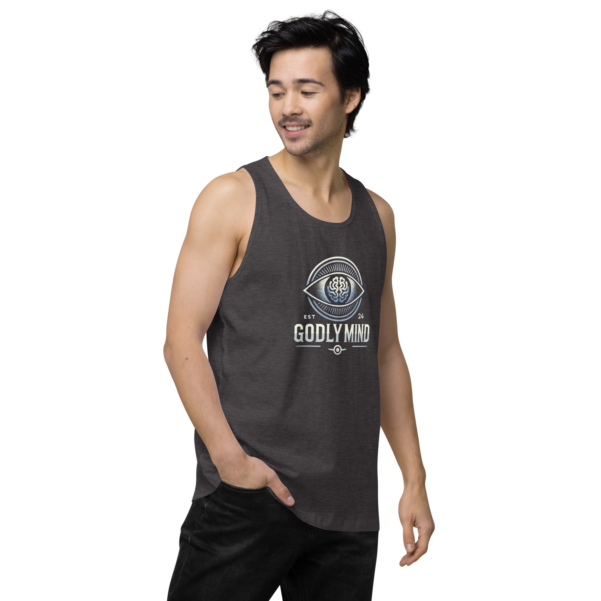 Godly Mind Men’s Premium tank top - Embrace The Journey