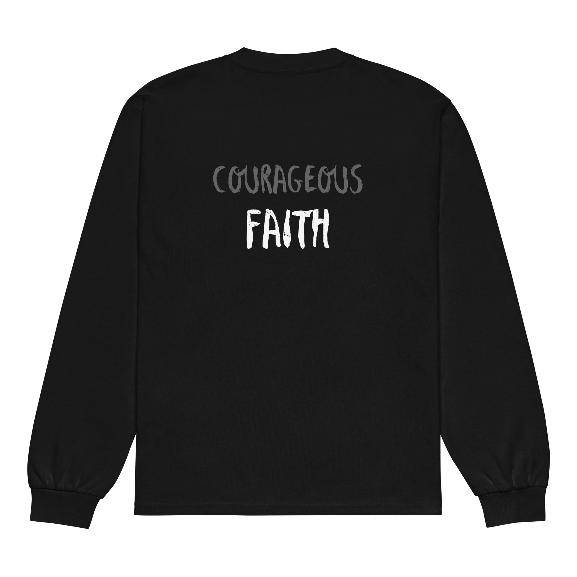 Godly Mind Premium Heavyweight Long Sleeve Shirt - Courageous Faith