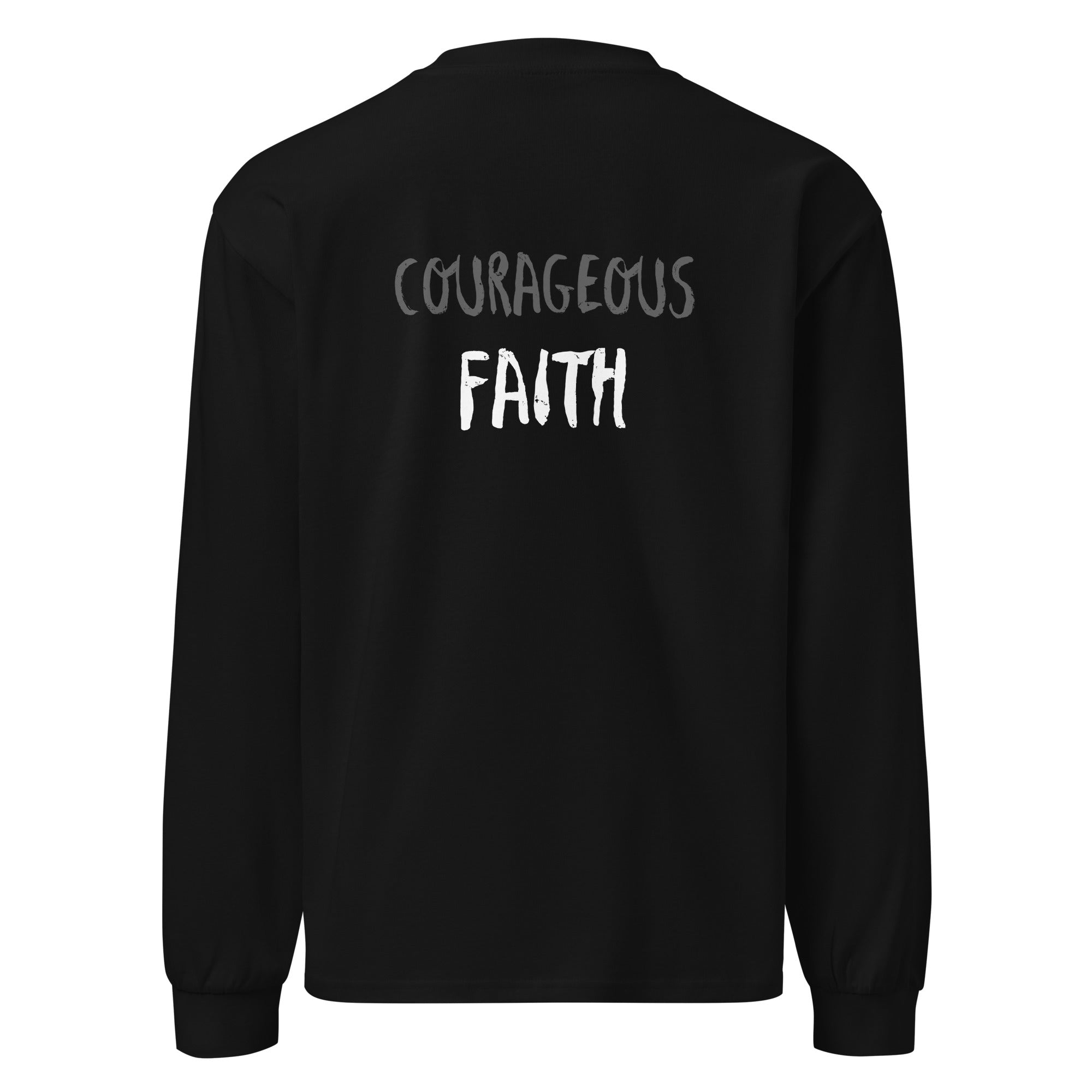 Godly Mind Premium Heavyweight Long Sleeve Shirt - Courageous Faith