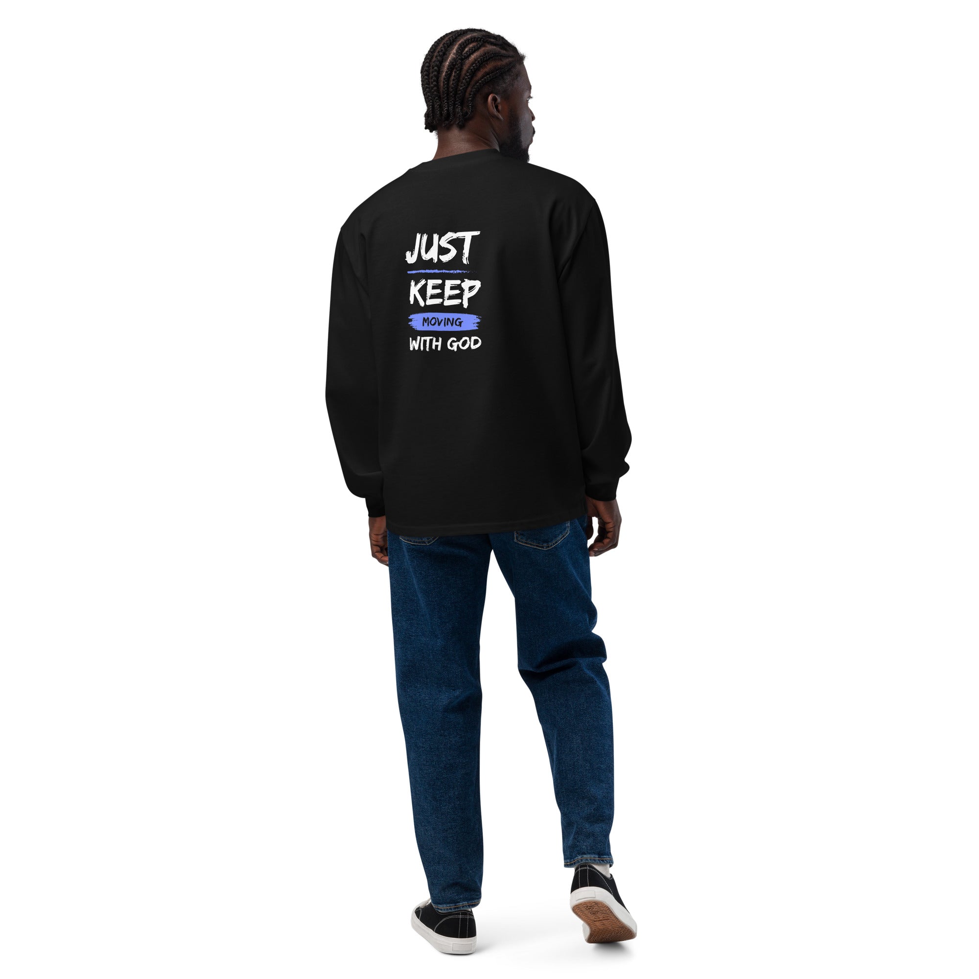 Godly Mind Premium Heavyweight Long Sleeve Shirt - Just Keep