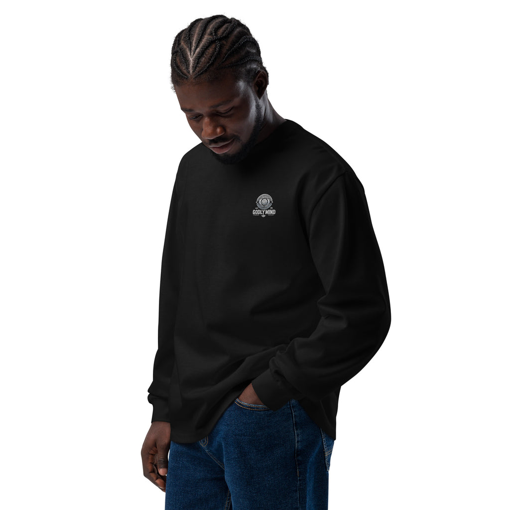 Godly Mind Premium Heavyweight Long Sleeve Shirt - Courageous Faith