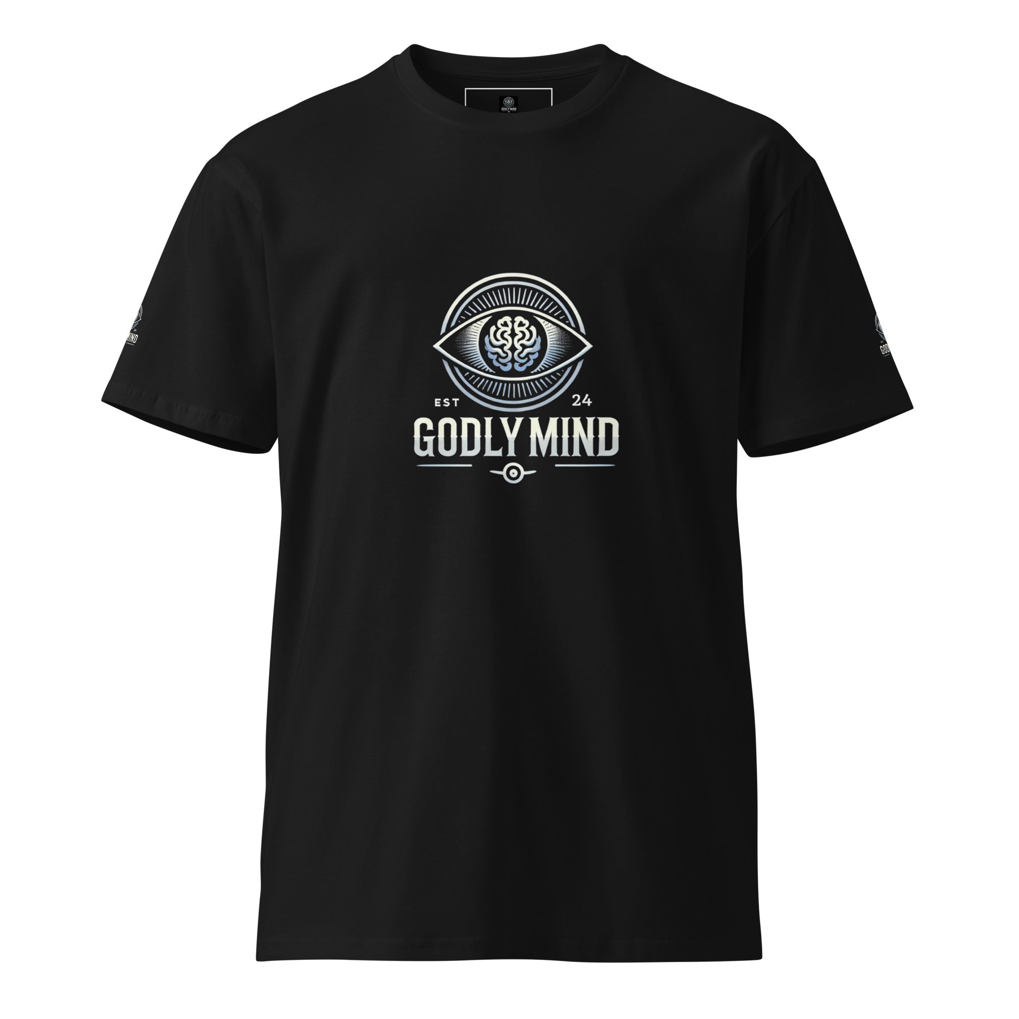 Godly Mind Unisex Premium T-shirt - Sleeves Logo