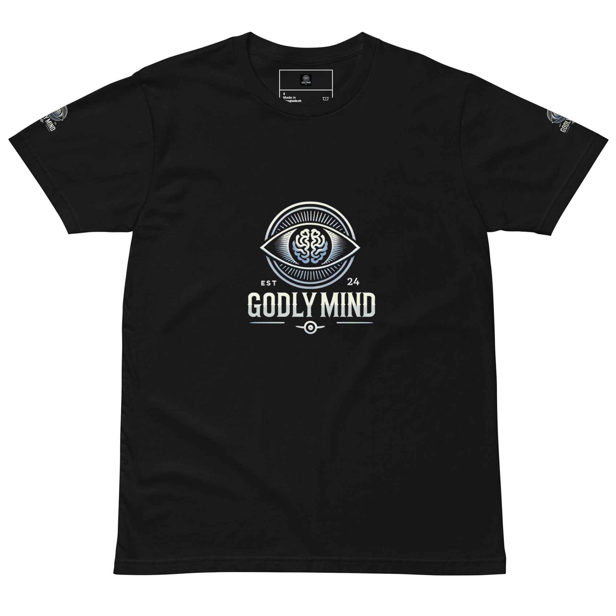 Godly Mind Unisex Premium T-shirt - Sleeves Logo
