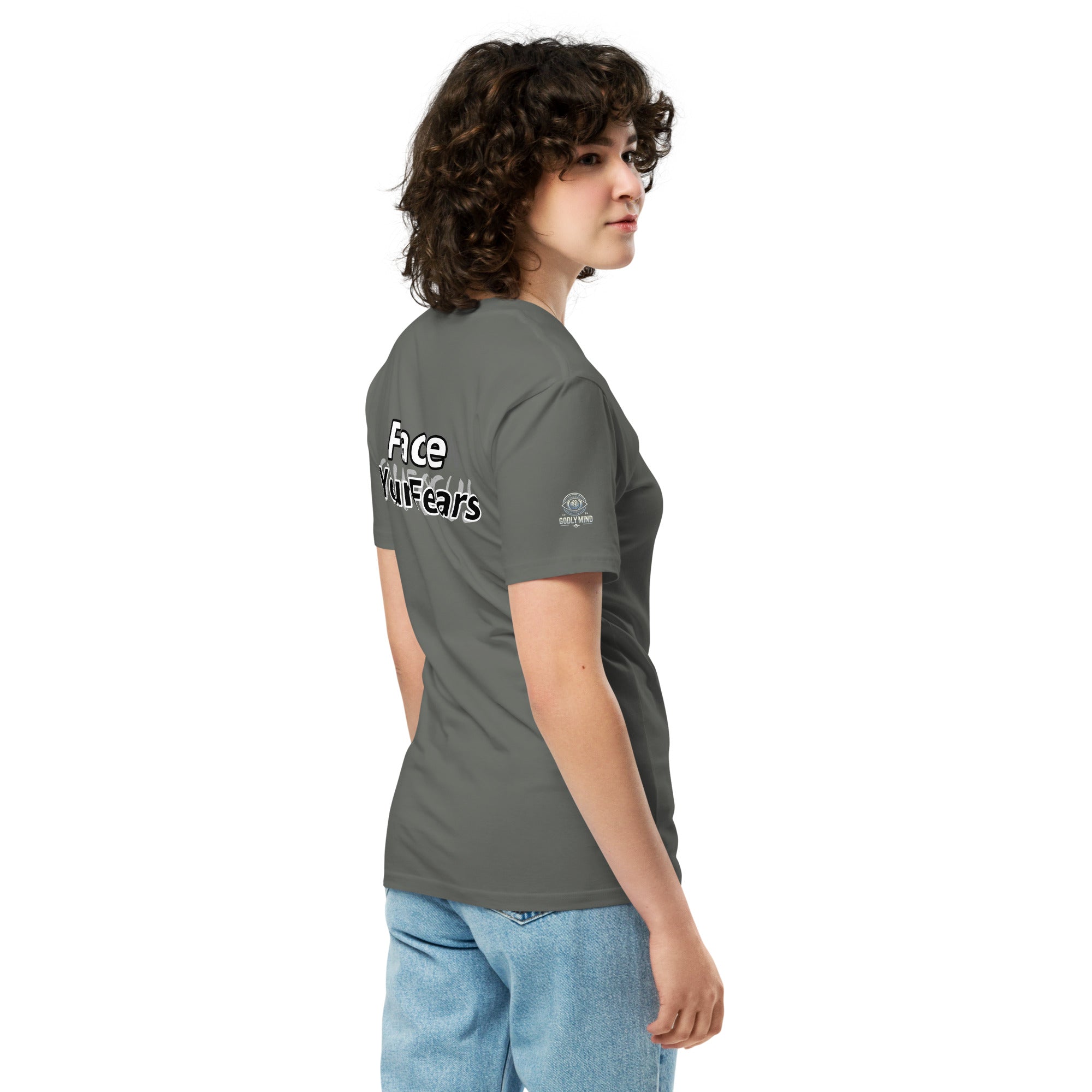 Godly Mind Unisex Premium T-shirt - Sleeves Logo