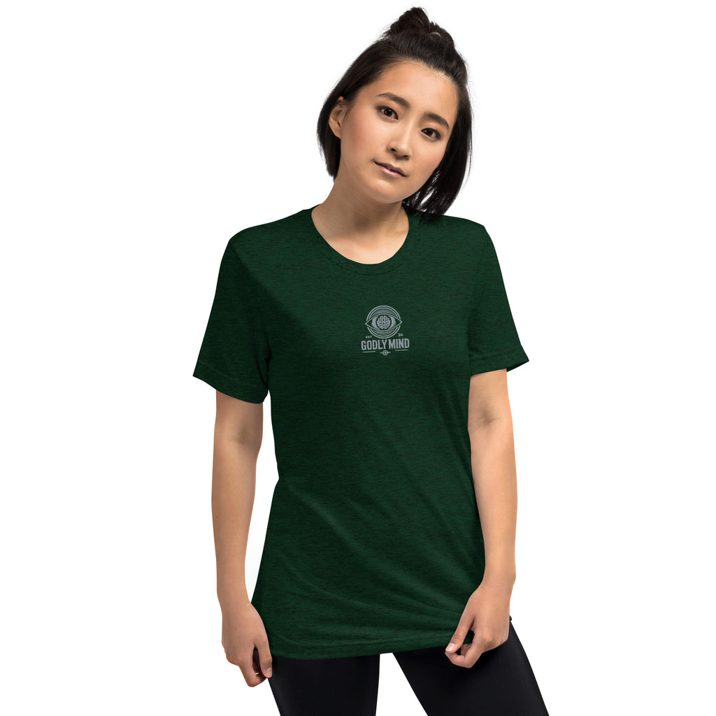 Godly Mind Embroidery Short Sleeve T-shirt - Fear Over Faith