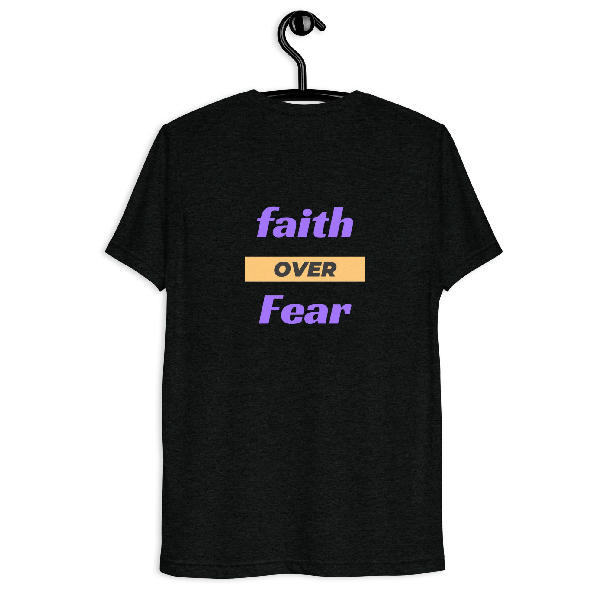 Godly Mind Embroidery Short Sleeve T-shirt - Fear Over Faith