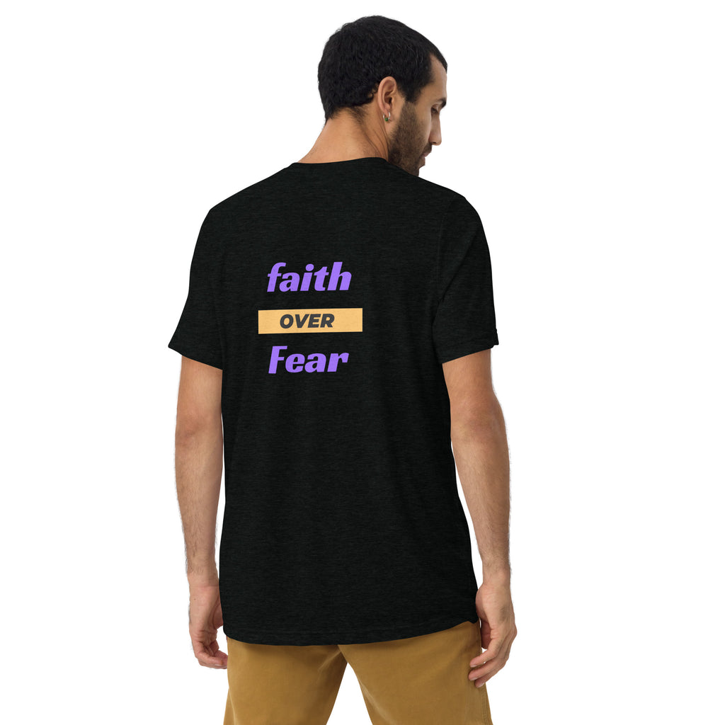 Godly Mind Embroidery Short Sleeve T-shirt - Fear Over Faith