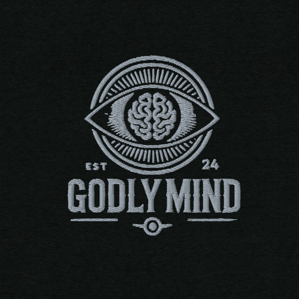 Godly Mind Embroidery Short Sleeve T-shirt - Fear Over Faith