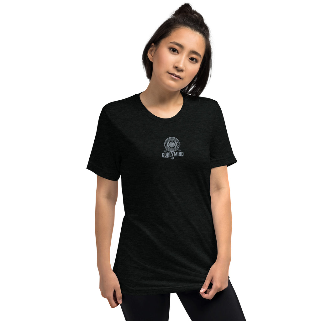 Godly Mind Embroidery Short Sleeve T-shirt - Fear Over Faith