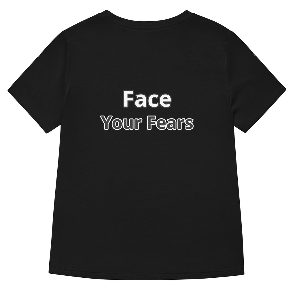 Godly Mind Women’s Relaxed V-neck T-shirt - Face Your Fears