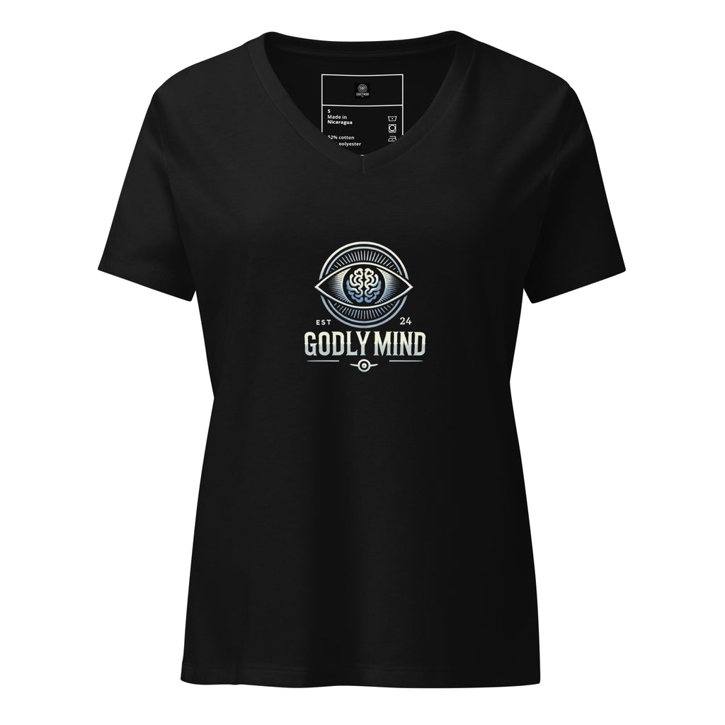 Godly Mind Women’s Relaxed V-neck T-shirt - Face Your Fears