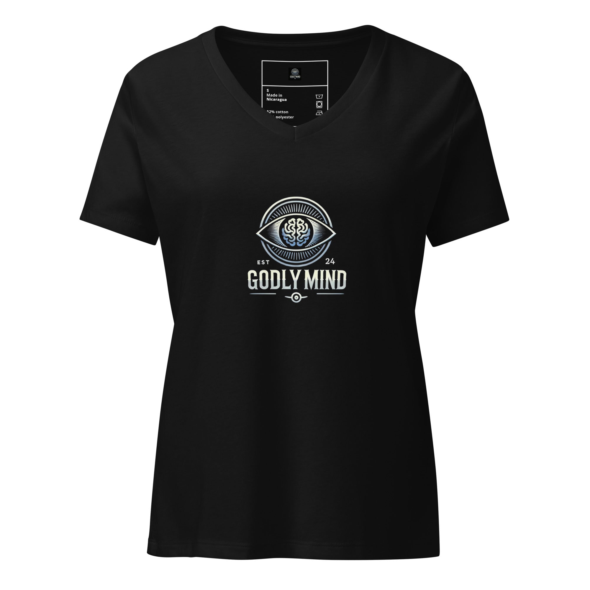 Godly Mind Women’s Relaxed V-neck T-shirt - Face Your Fears